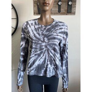 SAGE COLLECTIVE Tie Dye Long Sleeve Black & White T-Shirt Size S
